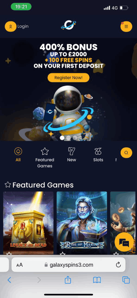 Play at Galaxy Spins Casino Enter the World of Exciting Gaming