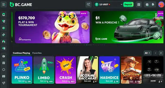 استمتع بتجربتك في BCGame Casino